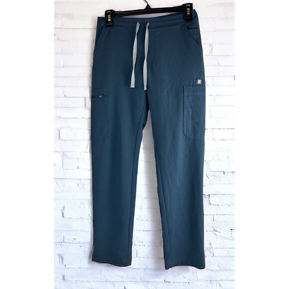Figs Pants - Figs Yola Skinny Scrub Pants Blue Drawstring Elastic Waist Women's Size XS